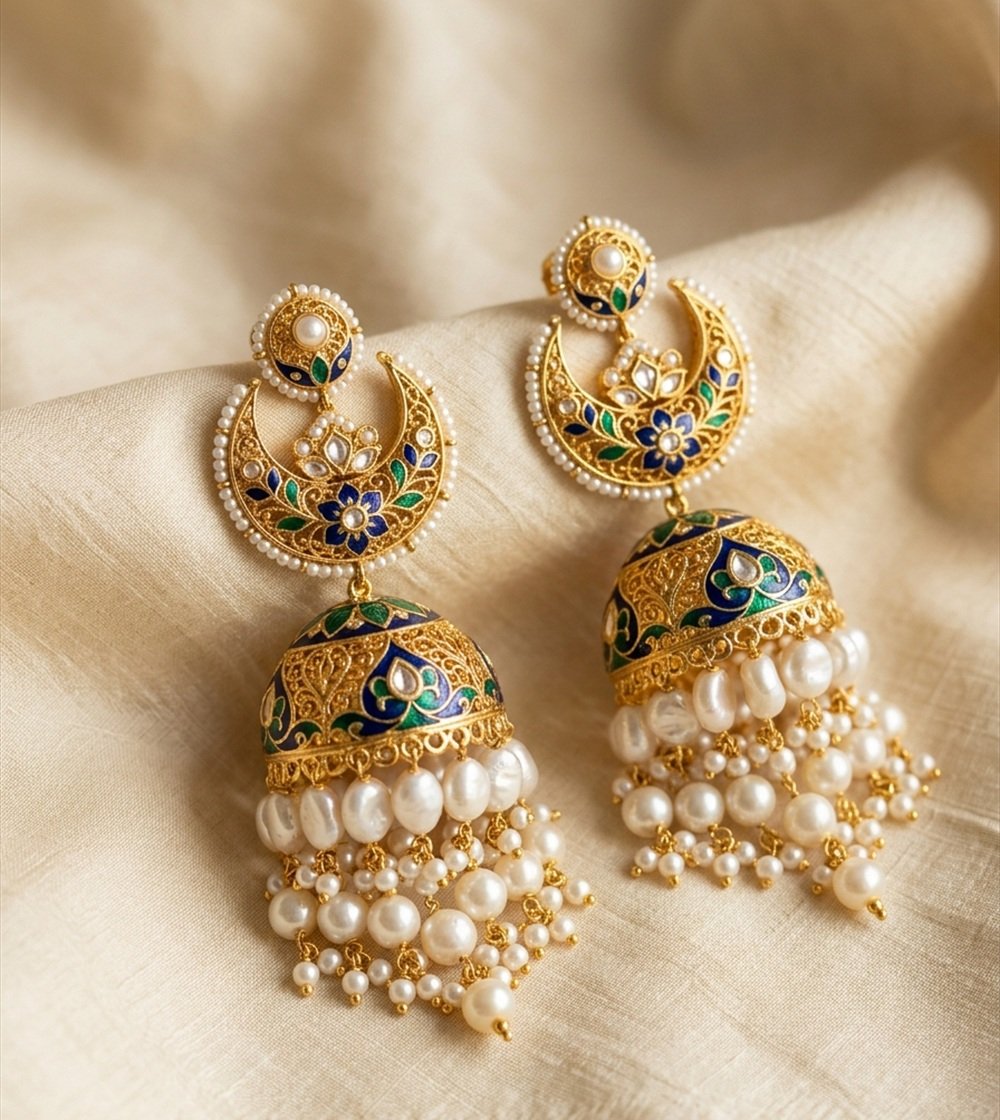 Mughal Jhumka Earrings